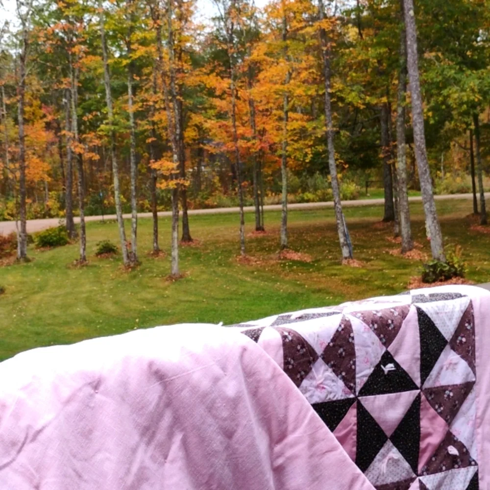 💕BABY QUILT HANDMADE PINK CRIB QUILT 47